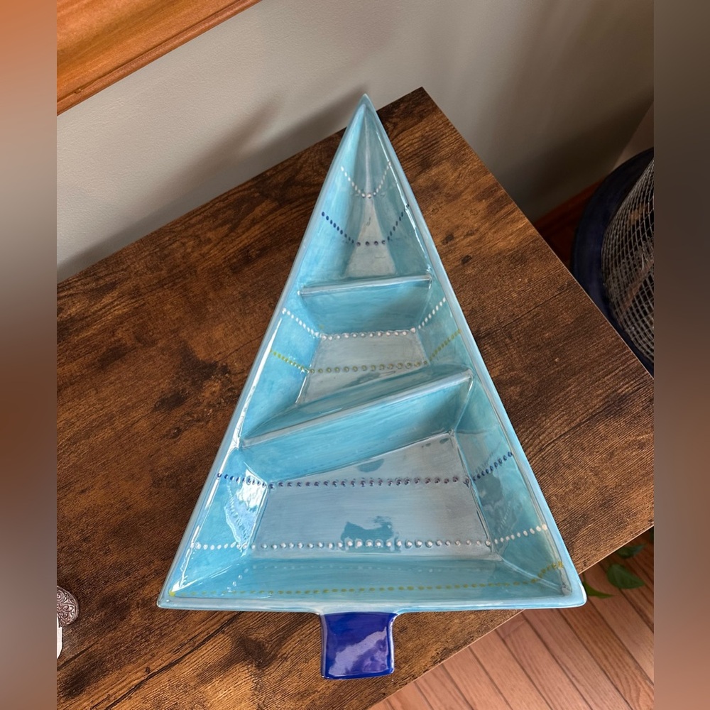 Target Home Christmas Tree Snack Tray Platter Ceramic